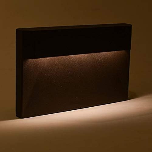 MarsLG Surface Mount Ultra Thin Low Voltage Outdoor Landscape Cast Aluminum LED Deck Light 12V AC/DC 3W (6-Pack), Bronze Finish, 36DK03B-12Vx6