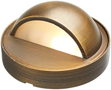 VOLT Cast Brass 12V Deck Light (Bronze) & 3W 2700K Warm White G4 LED Bulb