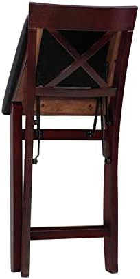 Linon Triena X Back Folding Counter Stool, Brown