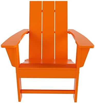 WestinTrends Ashore Modern Outdoor Folding Adirondack Chair, Orange