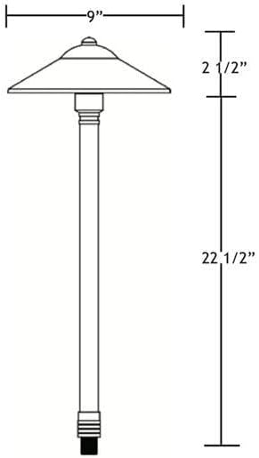 VOLT Max Spread 12V Stainless Steel Path Light (25" Tall, 9" Shade)
