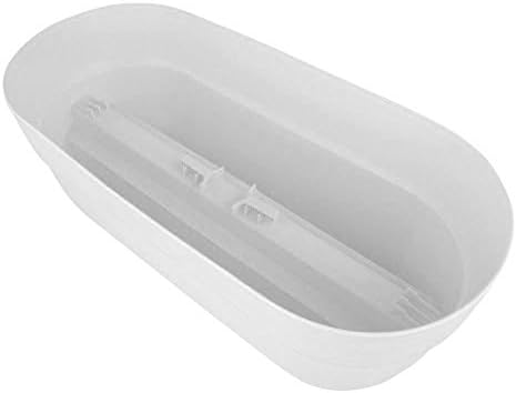 Bloomers Rail Picker Self-Watering Railing Planter Grow Box – 24" Weatherproof Resin Planter – Fits 1.25"–3.875" Wood & Metal Railings – White