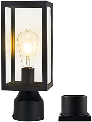 Windben Outdoor Post Light, Waterproof, 13.8in, Matte Black