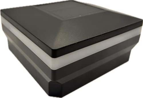 4.5" x 4.5" Composite Solar Deck Post Cap Light for a Trex Transcend Post (Black) by Decks of PA - Single Light