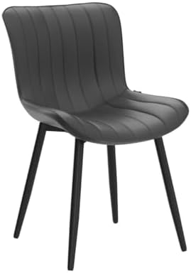 YOUNUOKE Dining Chairs Set of 2 Mid-Century Modern Kitchen Chair Black