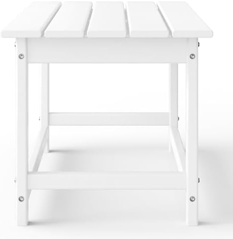 WestinTrends Malibu Outdoor Poly Lumber Coffee Table, 35.25" x 17.5", White