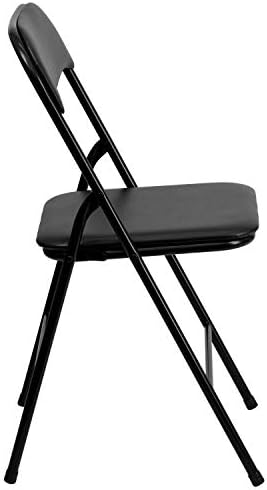 Flash Furniture Madison 5-Piece Folding Card Table and Chair Set, Black
