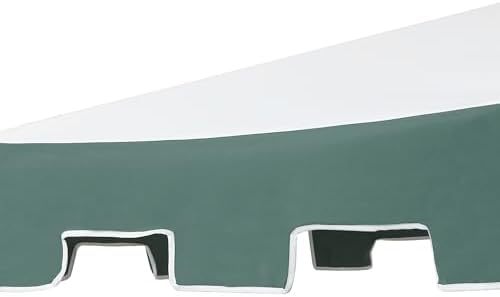 JONATHAN Y Baiona 9 ft. Outdoor Market Patio Umbrella, White/Green