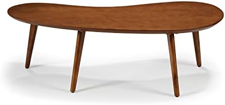 Mid Century Modern Abstract Shaped Coffee Table/Solid Wood/Castanho Finish