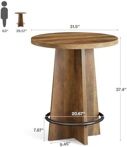 Tribesigns Round Bar Table