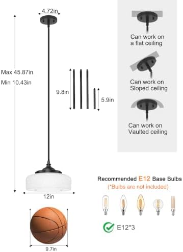 Daunton Vintage Pendant Light Over Sink Black Kitchen Island Pendant Light