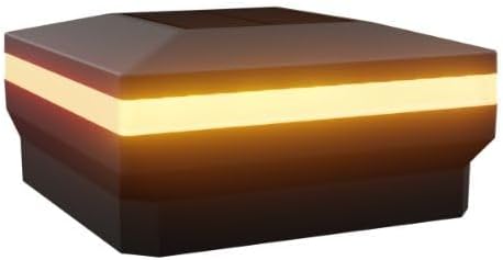 4.5" x 4.5" Composite Solar Deck Post Cap Light for a Trex Transcend Post (Black) by Decks of PA - Single Light