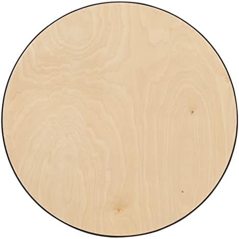 Flash Furniture Lars 30" Round Cocktail Table with 30" and 42" Columns, Adjustable Standard or Bar Height Round Table for Events or Home Use, Natural