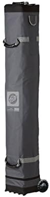 E-Z UP Ambassador Instant Pop Up Canopy Tent, 10' x 10', Roller Bag and 4 Piece Spike Set, Steel Gray