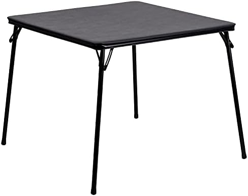 Flash Furniture Madison 5-Piece Folding Card Table and Chair Set, Black