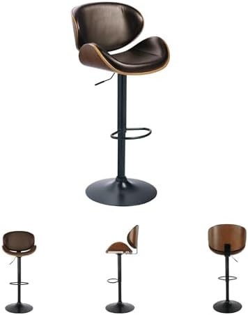 Signature Design by Ashley Adjustable Height Swivel Bar Stool, Dark Brown