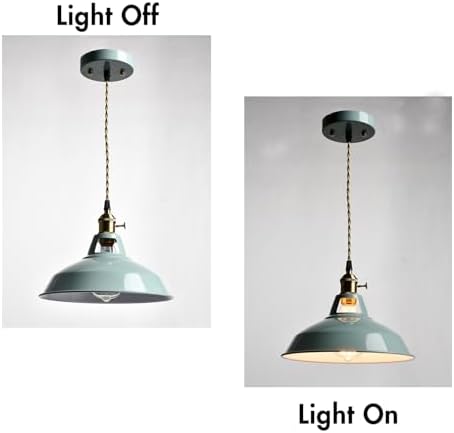 CLAXY Modern Pendant Light Sea Blue Dimmable Kitchen Hanging Light Fixture