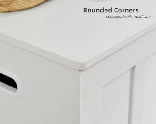 VANKILEY 51.2" Storage Chest Extra Large,Wooden Storage Bench,White