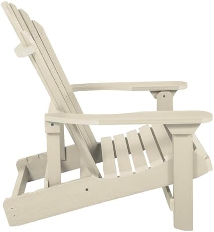 highwood Hamilton Folding and Reclining King Size Adirondack Chair, Whitewash