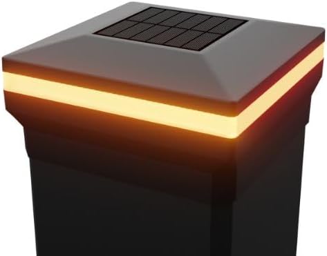 4.5" x 4.5" Composite Solar Deck Post Cap Light for a Trex Transcend Post (Black) by Decks of PA - Single Light