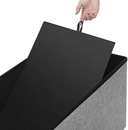 SONGMICS Ottoman Storage Bench, 21 Gal. Folding Chest, Holds 660 lb