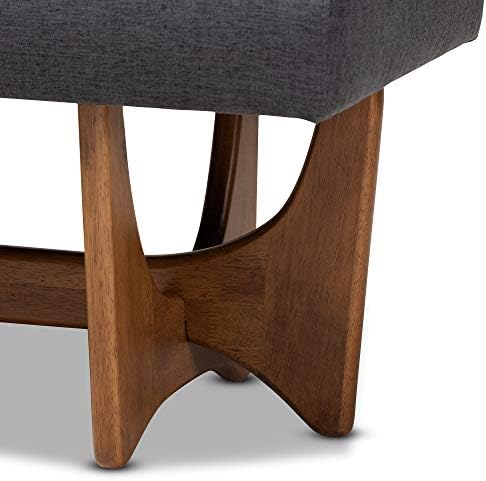 Baxton Studio Benches, One Size, Dark Grey/Walnut