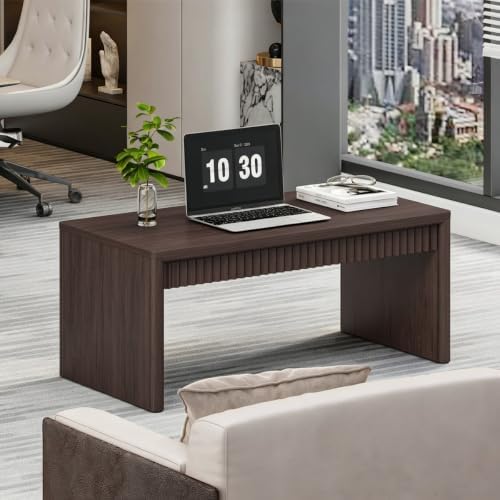 BON AUGURE Coffee Tables for Living Room, Mid-Century Modern, 43" Walnut