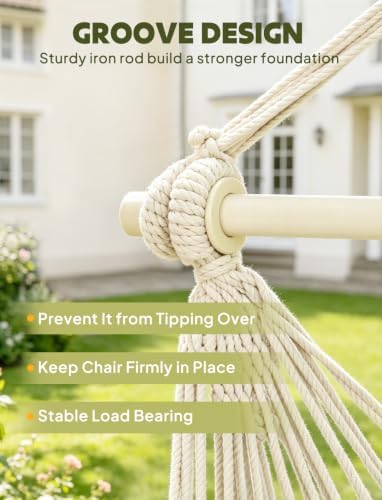 Chihee Hammock Chair Max 500 Lbs 2 Cushions Spreader Bar Strap Carabiner