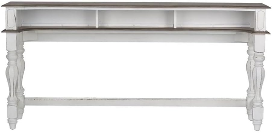 Liberty Furniture Industries Magnolia Manor Console Bar Table, W76 x D22 x H36, White