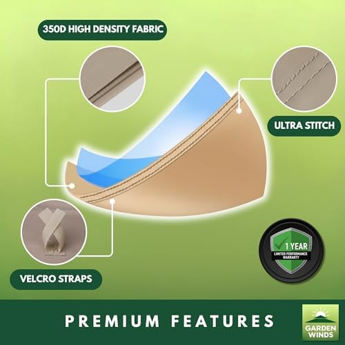 Garden Winds Durable 350 Replacement Canopy Top Compatible with Callimont Park Swing Models RUS4239, RUS4239-WM - Beige