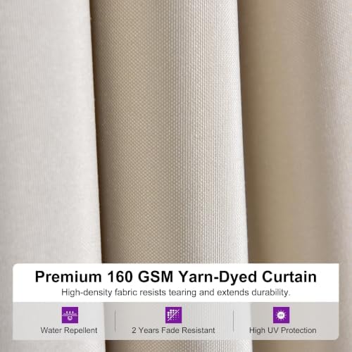 PURPLE LEAF Metal Gazebo 10' x 16' Champagne Galvanized Steel Double Roof