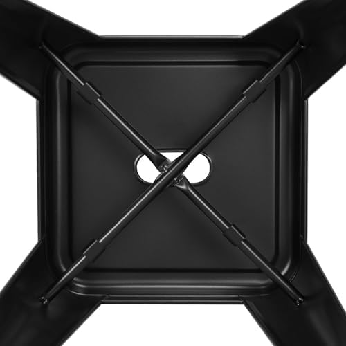Yaheetech 24 Inch Metal Bar Stools Set of 4, Stackable Barstools, Black