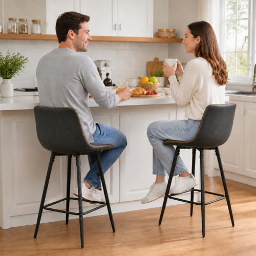 Garvee Bar Stools Set of 3, Counter Height Bar Stools