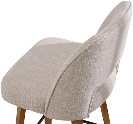 Swivel Bar Stools, Set of 2, 26" Counter Height, Beige