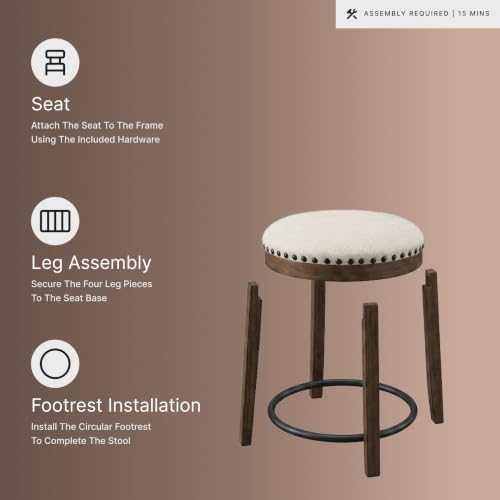 Signature Design by Ashley Valebeck Swivel Counter Height Bar Stool, 24 in