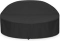 SunPatio Outdoor Daybed Cover, Heavy Duty Waterproof Round Canopy Sofa Bed Cover with Taped Seam, Patio Furniture Set Protector, All Weather Protection, 75" Dia x 35"/16”H, Black