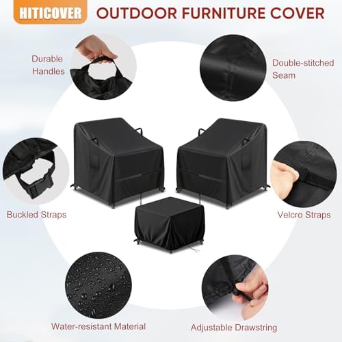 Covers for Devoko/Greesum 3 Pieces Patio Furniture Bistro Sets