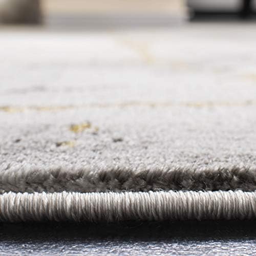 SAFAVIEH Craft Collection X-Large Area Rug - 12' x 15', Grey & Gold, Modern Abstract Design, Non-Shedding & Easy Care, Ideal for High Traffic Areas in Living Room, Bedroom (CFT877F)