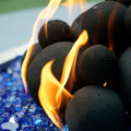 Skyflame 12PCS Black Ceramic Fireplace Balls, Mixed of 4 Sizes