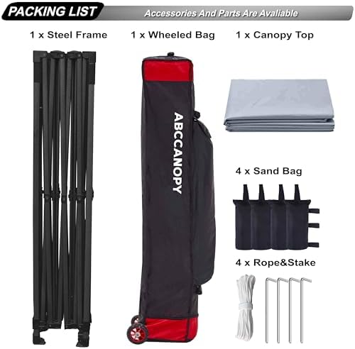 ABCCANOPY Patio Pop Up Canopy Tent 10x15 Commercial-Series (Gray)