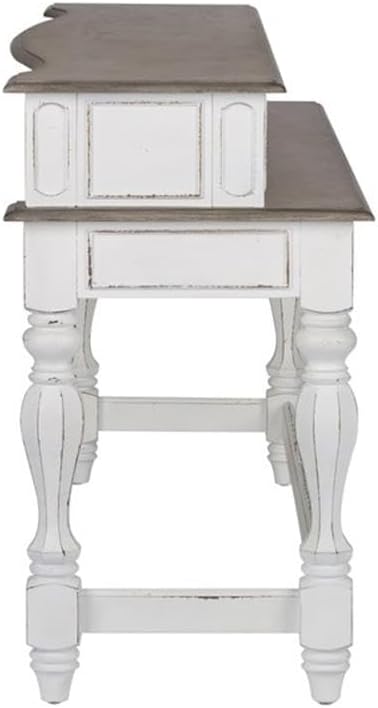 Liberty Furniture Industries Magnolia Manor Console Bar Table, W76 x D22 x H36, White