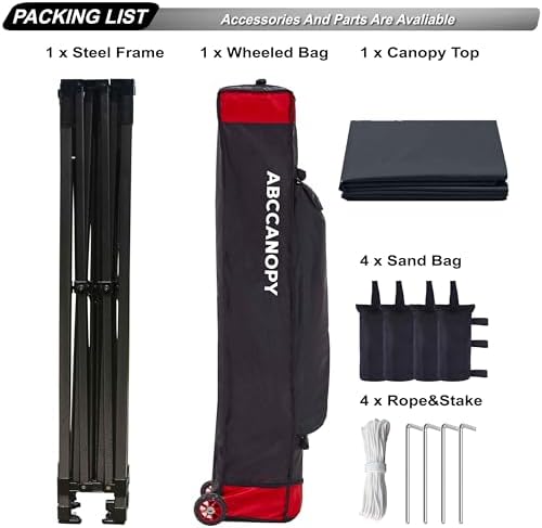 ABCCANOPY Patio Pop Up Canopy Tent 10x10 Commercial-Series (Black)
