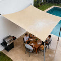 Royal Shade 7' x 12' Beige Rectangle Waterproof Sun Shade Sail Canopy Awning, UPF50+ 98% UV Blockage & Water Resistant, Outdoor Backyard Patio Garden Carport (We Make Custom Size)