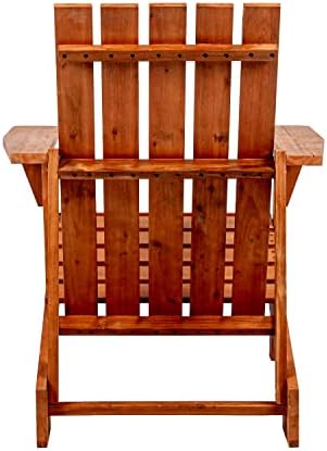 JONATHAN Y Irving 32" Solid Acacia Wood Adirondack Chair, Light Brown