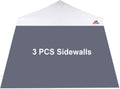 SCOCANOPY SideWall for 10x10ft Slant Leg Canopy Frame, 3 Pack SunWall Only,Dark Gray