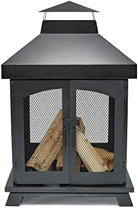 Endless Summer 45" Wood Burning Steel Outdoor Fireplace