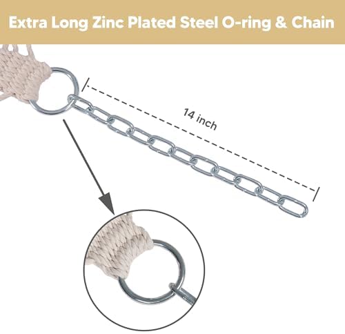 SUNCREAT Hammocks for Outside Hanging Tree Hammock for Outdoor, Beige