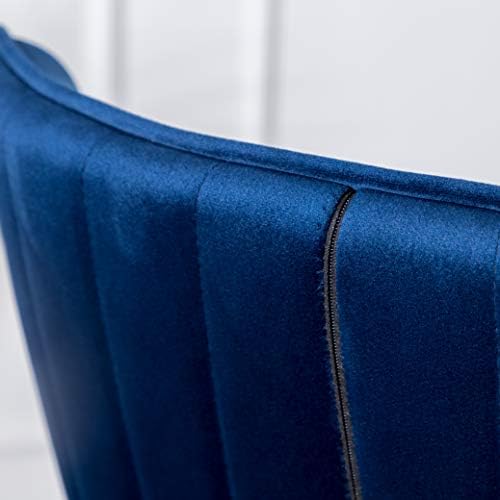 Roundhill Furniture Leland Fabric Upholstered Counter Height Wingback Stools, Set of 2, Blue