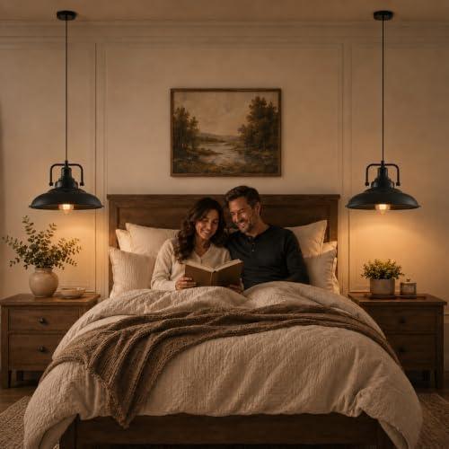 black pendant light 12.5 inches 3 packs, farmhouse, package contents