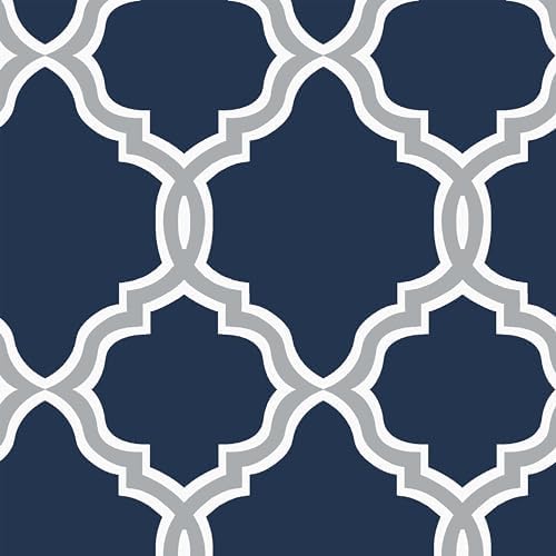 Arden Outdoor Tufted Adirondack Chair Cushion, 21.5x48, Blue Trellis